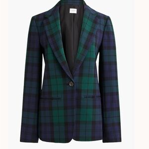J. Crew black watch plaid blazer